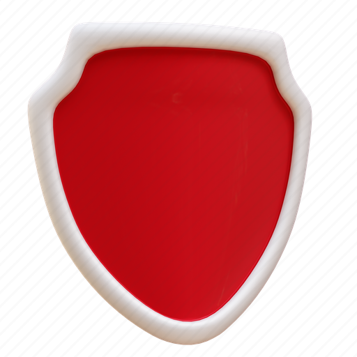 Shield, defense, immune, red, protection, secure, safety 3D illustration - Download on Iconfinder