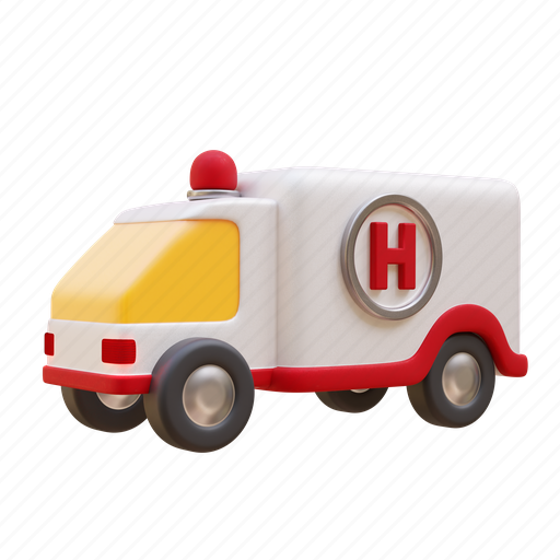 Ambulance, car, rescue, hospital, health care, service, vehicle 3D illustration - Download on Iconfinder