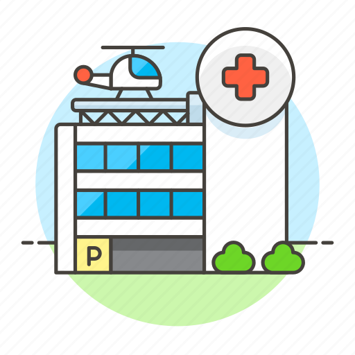 Building, care, clinic, cross, health, helicopter, hospital icon - Download on Iconfinder