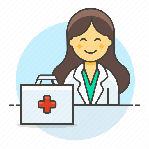 Doctor, practitioner, kit, first, aid, physician, female icon - Download on Iconfinder