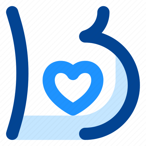Pregnant, baby, belly, heart, love, mother, woman icon - Download on Iconfinder