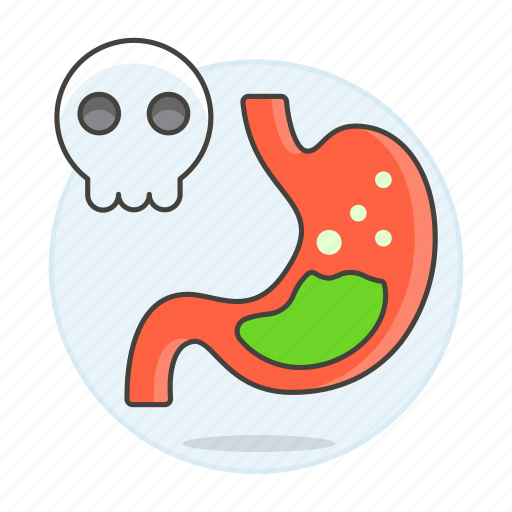 Condition, gastroenterology, health, intoxication, medical, poisoning, skull icon - Download on Iconfinder
