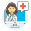 app, clinic, doctor, female, health, information, medical, online, ppointment, softwarea 