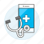 app, appointment, doctor, health, information, medical, online, phone, software, stethoscope 