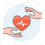 healthcare, ekg, hand, heart, pulse, ecg, electrocardiogram, signal, health 