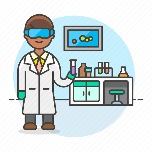 Glassware, health, lab, laboratorist, laboratory, male, scientist icon - Download on Iconfinder