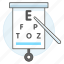 acuity, chart, diagnosis, examination, eye, health, medical, ophthalmology, optometry, test, visual 