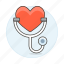 examination, health, heart, medical, monitoring, status, stethoscope 