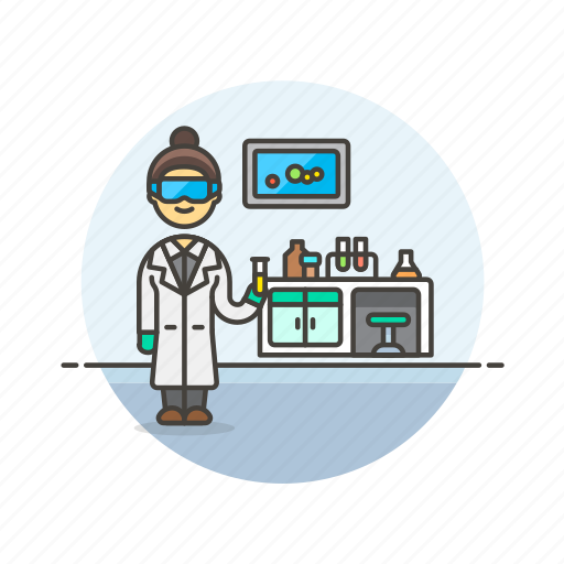 Health, medical, hospital, research, scientist, study, woman icon - Download on Iconfinder