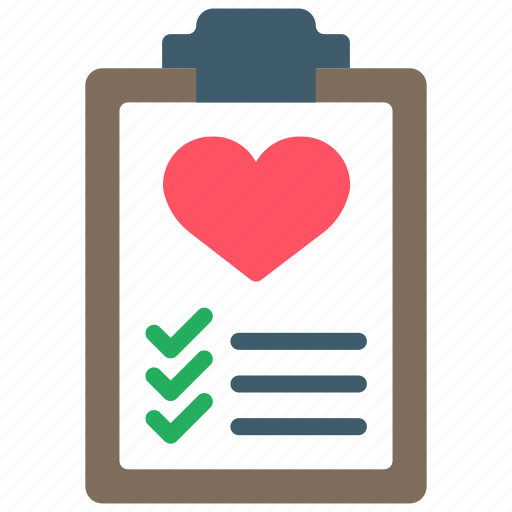 Checklist, fitness, health, healthlist, heart, record, schedule icon - Download on Iconfinder