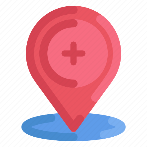 Hospital, location, navigation, pin icon - Download on Iconfinder