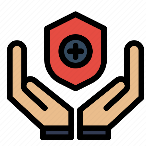 Handcare, medical, medicine, shield icon - Download on Iconfinder