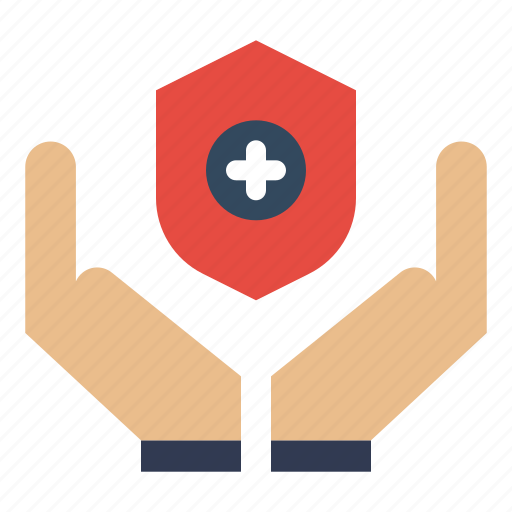 Handcare, medical, medicine, shield icon - Download on Iconfinder