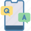 customer, support, chat, bubble, answer, faq, conversation, mobile, phone 