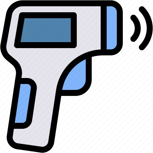 Thermometer, thermal, fever, gun, degrees, healthcare icon - Download on Iconfinder