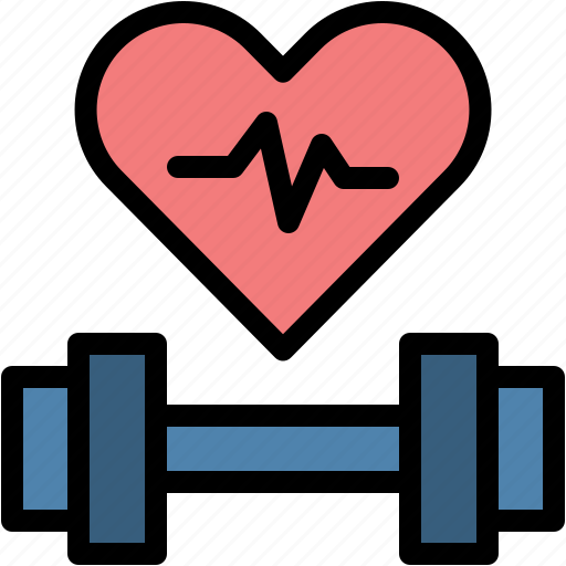 Fitness, wellness, heart, dumbbell, sports, and, competition icon - Download on Iconfinder