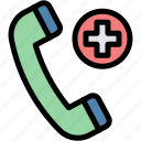 emergency, call, hospital, phone, receiver