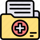 medical, record, data, healthcare, and, wellness, file, folder