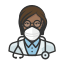 black, coronavirus, doctor, female, n-95 mask 