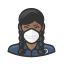black, coronavirus, ems, female, n-95 mask 