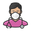asian, coronavirus, male, n-95 mask, nurse 