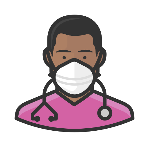 Black, coronavirus, male, n-95 mask, nurse icon - Free download
