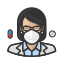 asian, coronavirus, female, n-95 mask, pharmacist 