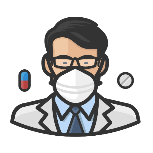Asian, coronavirus, male, n-95 mask, pharmacist icon - Free download