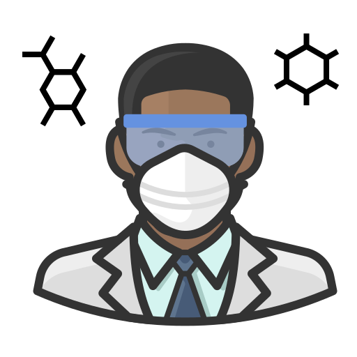 Black, coronavirus, male, n-95 mask, virologist icon - Free download
