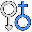 female symbol, male symbol, masculine, feminine, gender 