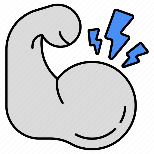 Strong muscle, bicep, tricep, muscular arm, strong arm icon - Download on Iconfinder