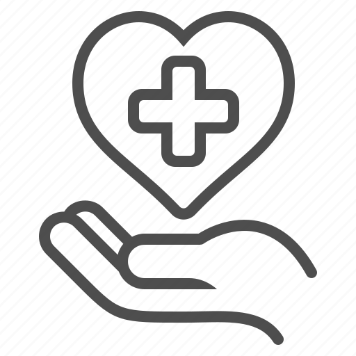 Cardiology, hand, health, health care, heart icon - Download on Iconfinder