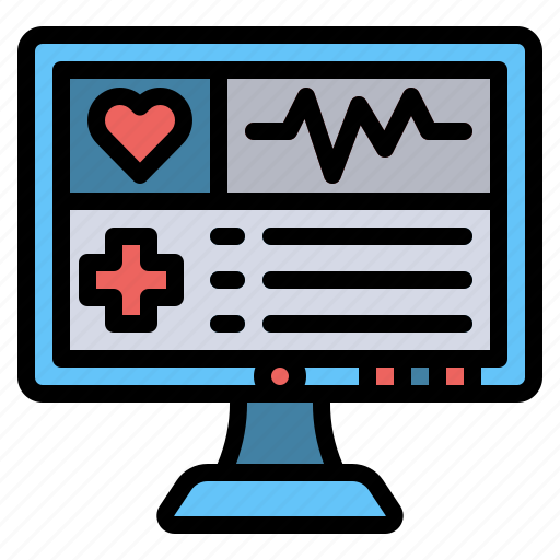 Healthcheck, monitor, hospital, heart, healthcare, health, screen icon - Download on Iconfinder