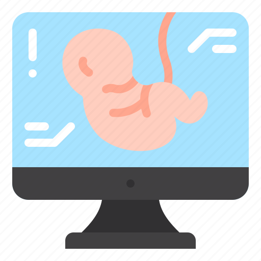 Ultrasound, scan, baby, pregnancy, pregnant, kid, monitor icon - Download on Iconfinder