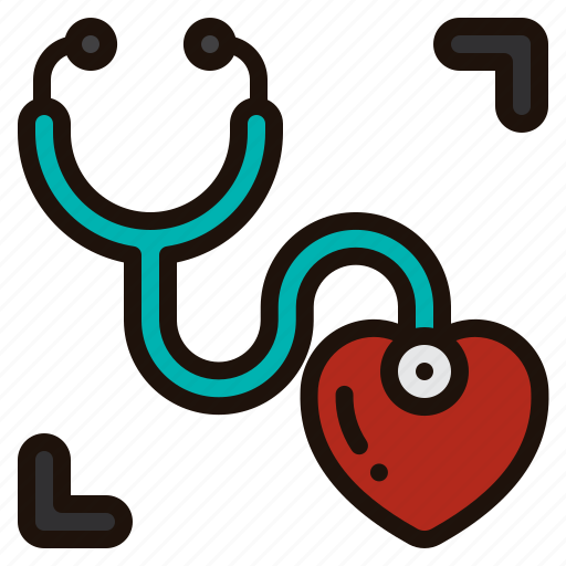 Heart, check, checkup, exam, stethoscope, cardiology icon - Download on Iconfinder