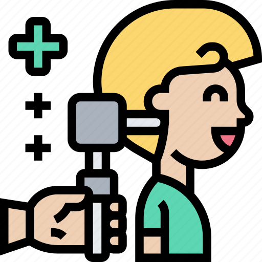 Ear, check, otoscope, hearing, examine icon - Download on Iconfinder