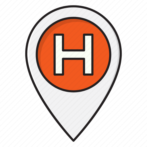 Clinic, hospital, location, map, pointer icon - Download on Iconfinder