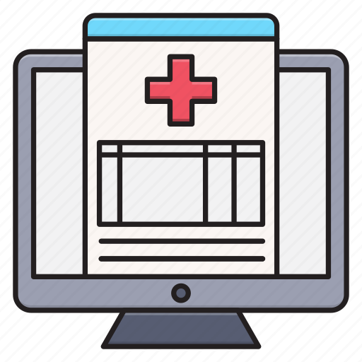 Healthcare, medical, online, report, screen icon - Download on Iconfinder