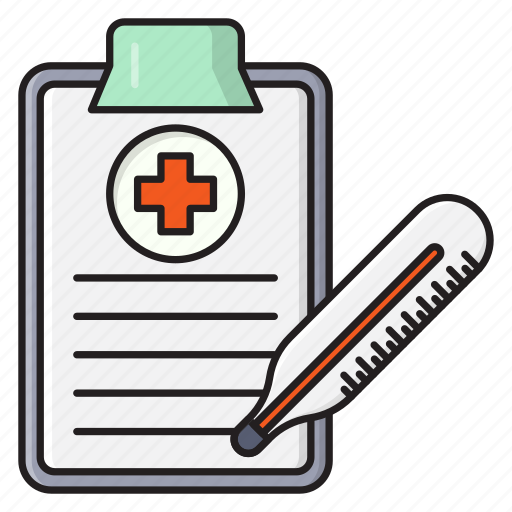 Clipboard, healthcare, medical, report, thermometer icon - Download on Iconfinder