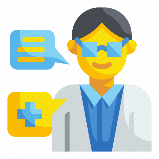 Consulting, doctor, assistance, medicine, profession, avatar, talk icon - Download on Iconfinder