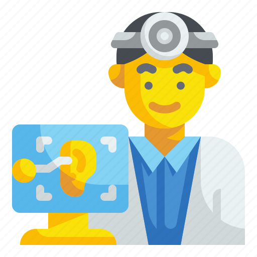 Otolaryngologist, ear, profession, doctor, health, man, medicine icon - Download on Iconfinder
