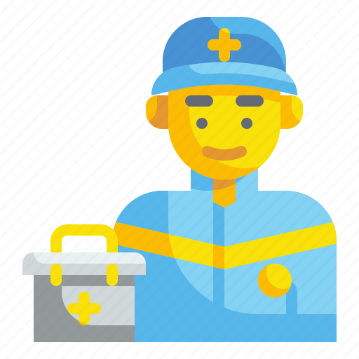 Paramedic, ambulance, professions, medical, hospital, occupation, doctor icon - Download on Iconfinder