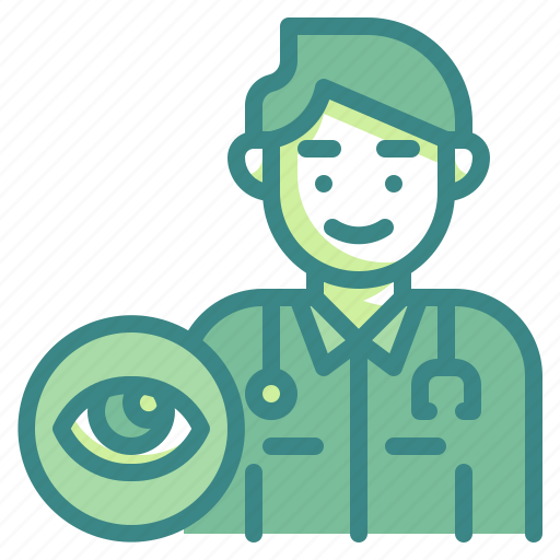 Opthalmologist, eye, profession, doctor, man, occupation, oculist icon - Download on Iconfinder