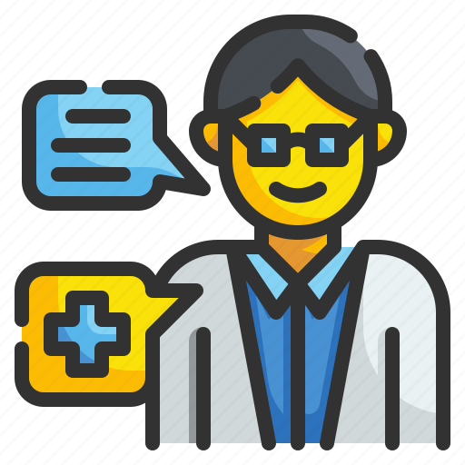 Consulting, doctor, assistance, medicine, profession, avatar, talk icon - Download on Iconfinder
