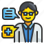 consulting, doctor, assistance, medicine, profession, avatar, talk 