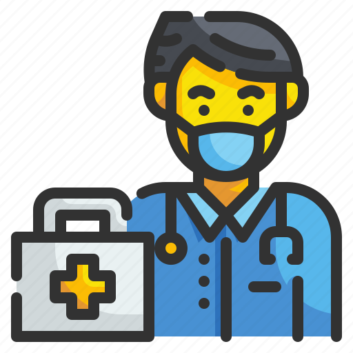 Medical, doctor, mask, profession, occupation, hospital, male icon - Download on Iconfinder