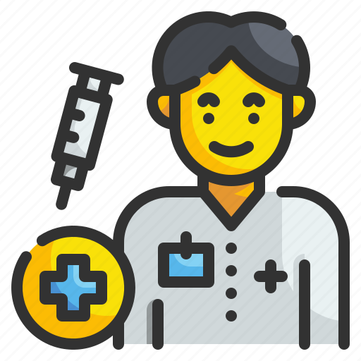 Nurse, man, profession, assistance, medical, occupation, syringe icon - Download on Iconfinder