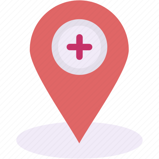 Hospital, maps, and, location, map, position, pointer icon - Download on Iconfinder