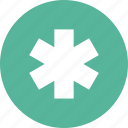 help, life, medical symbol, of, rescue, star, support