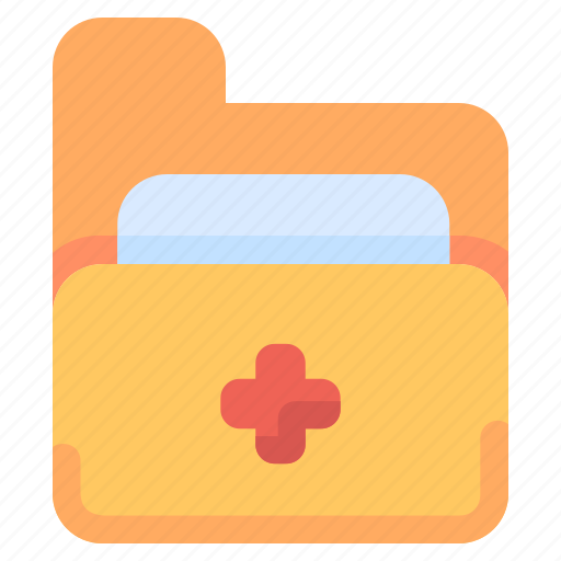 File, folder, healthcare, medical, record icon - Download on Iconfinder